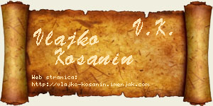 Vlajko Košanin vizit kartica